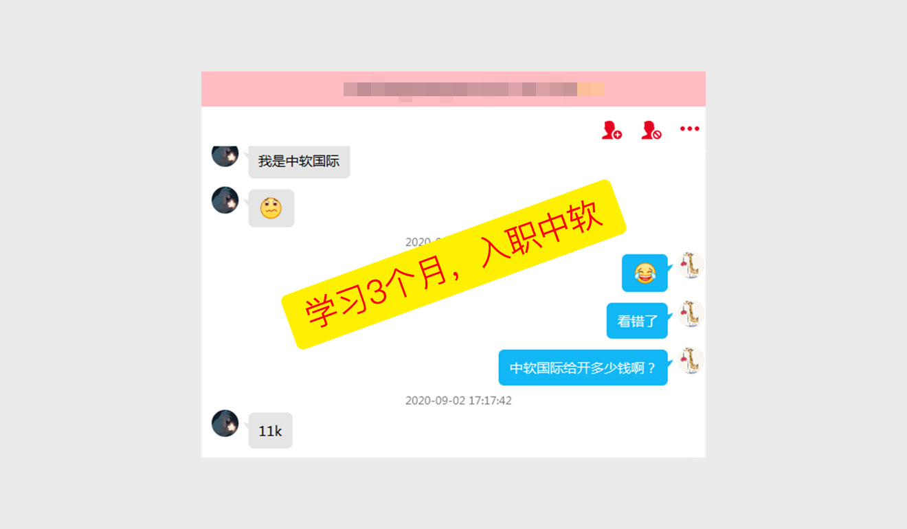 学习3个月，入职中软